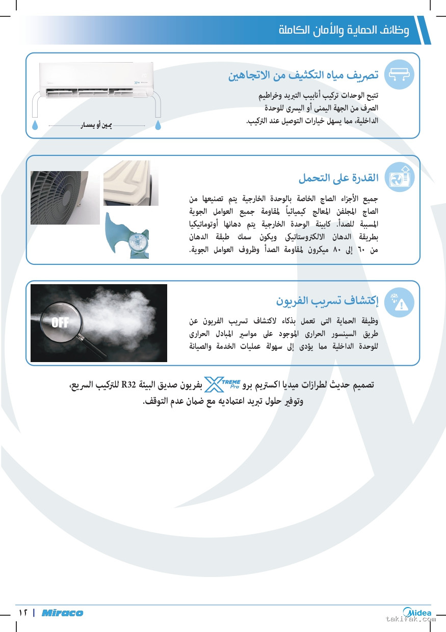 تكييف ميديا سبليت بارد فقط ابيض تروبيكال ديجيتال اكستريم برو (11)
