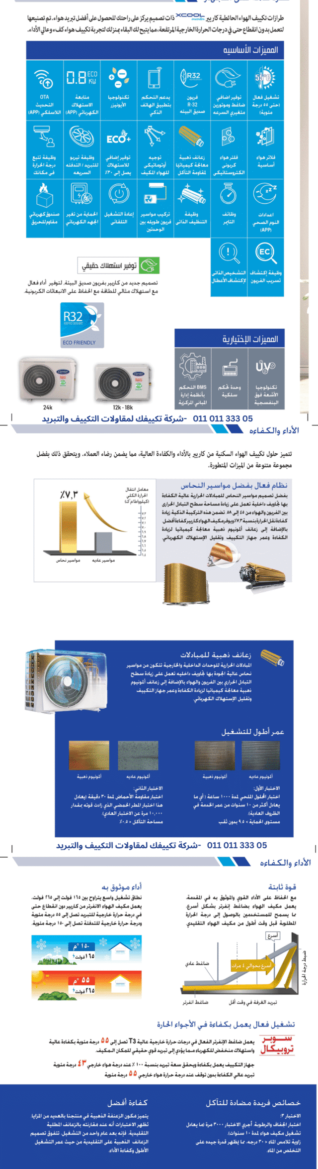 New Carrier X-Cool Cold/Hot Inverter R32 Carrier Air Conditioner, 1.5 HP Carrier Air Conditioner
