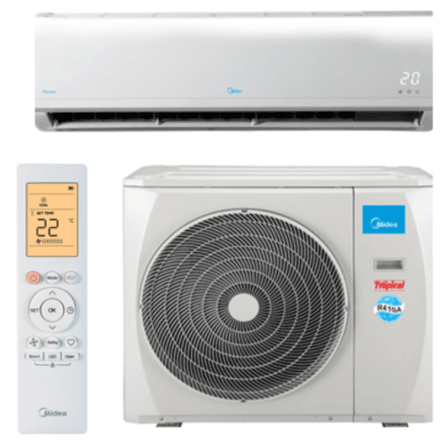 تكييف ميديا 5 حصان بارد ساخن سبليت ميشن برو تروبيكال ابيض ضمان كارير MSF1T-36HR-NF