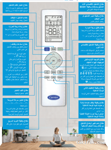 كيفية تشغيل جهاز تكييف كاريير ؟ 23 %D8%B4%D8%B1%D8%AD %D8%B1%D9%8A%D9%85%D9%88%D8%AA %D8%AA%D9%83%D9%8A%D9%8A%D9%81 %D9%83%D8%A7%D8%B1%D9%8A%D9%8A%D8%B1